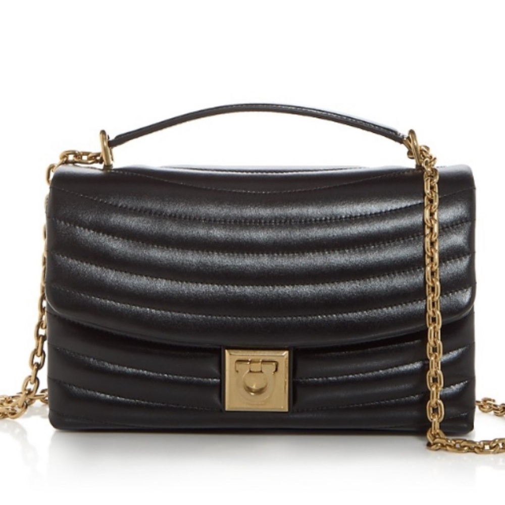 Ferragamo Quilted leather Gancini bag medium